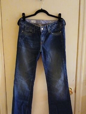 GAP Women's Dark Blue Raw Hem Bootcut Jeans